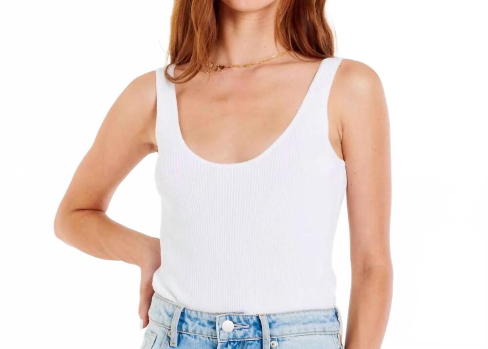 NEW ANOTHER LOVE eve ribbed bodysuit in white